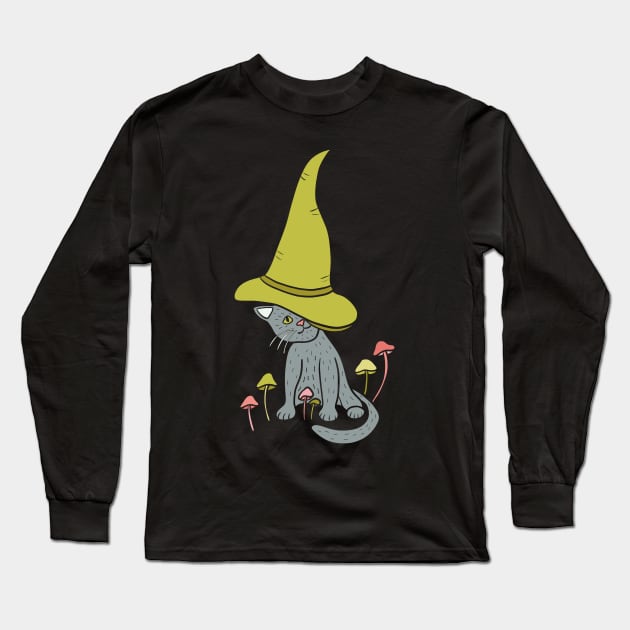 Kitten Witch Long Sleeve T-Shirt by Alissa Carin